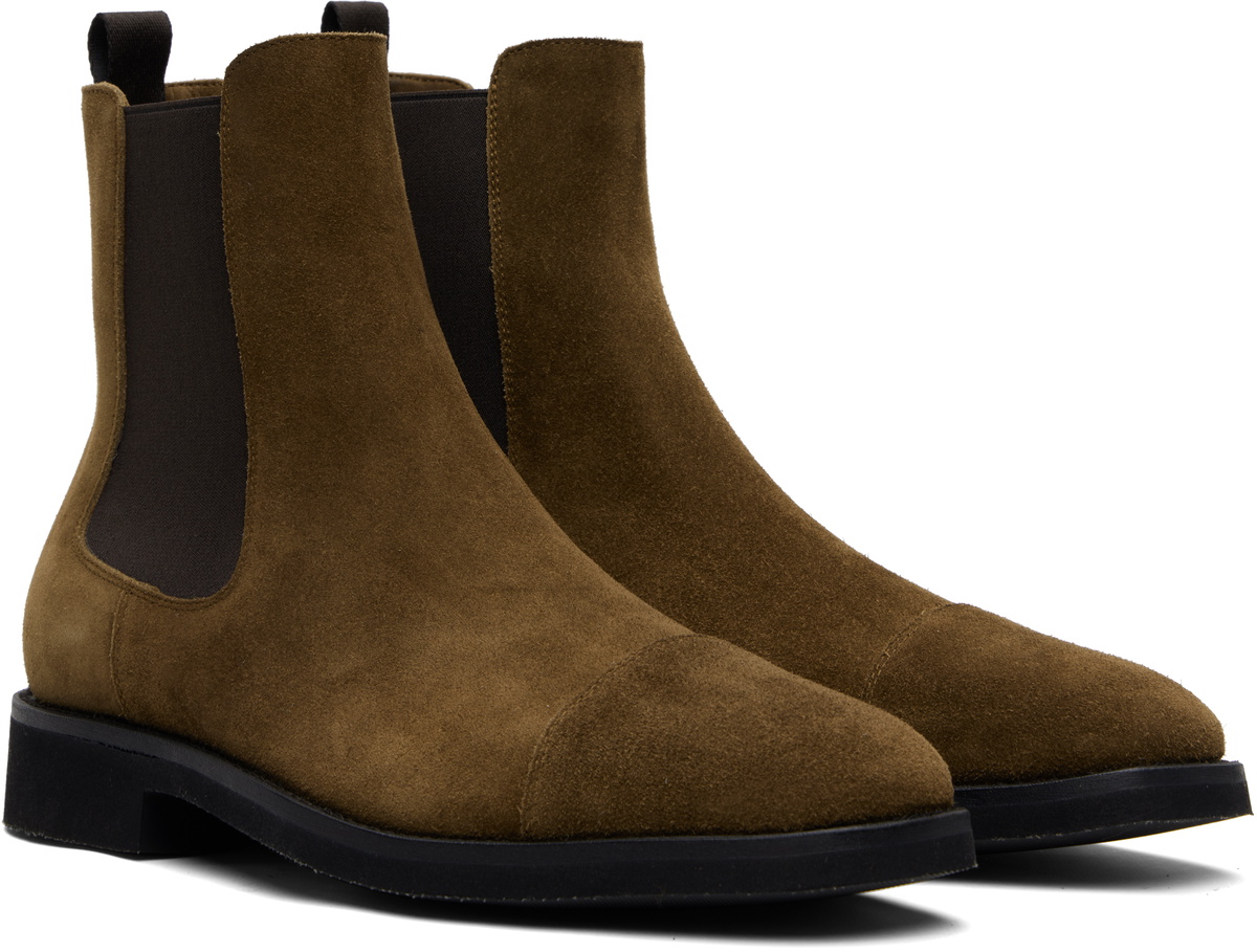 TOM FORD Brown Suede Light Sole Chelsea Boots