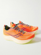 Saucony - Endorphin Speed 2 Rubber-Trimmed Mesh Running Sneakers - Orange