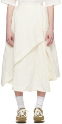 CASEY CASEY White Javeline Midi Skirt