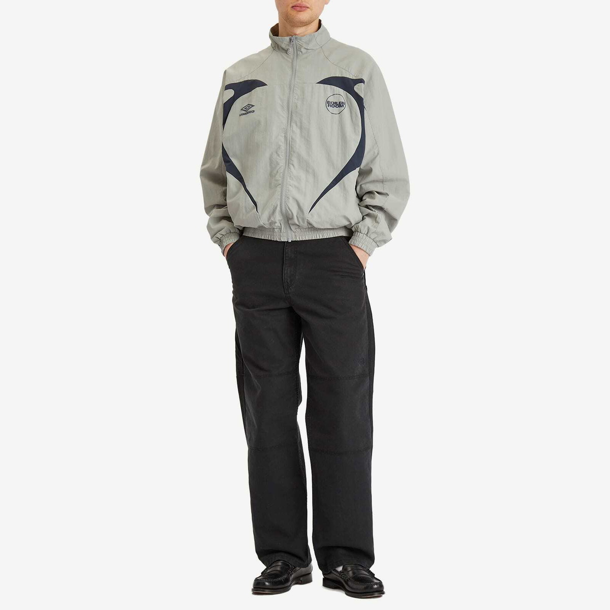 【jun】Boiler Room x UMBRO/Track Jacket Grey Boiler Room x Umbro Shell Tracktop - Boiler Room