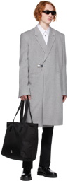 Givenchy Grey Wool Padlock Coat
