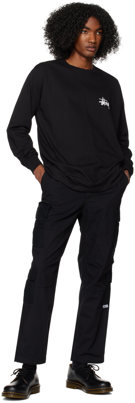 Stüssy Black Basic Long Sleeve T-Shirt