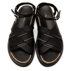 3.1 Phillip Lim Black Yasmine Platform Espadrille Sandals
