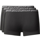 Les Girls Les Boys - Three-Pack Stretch-Cotton Boxer Briefs - Black