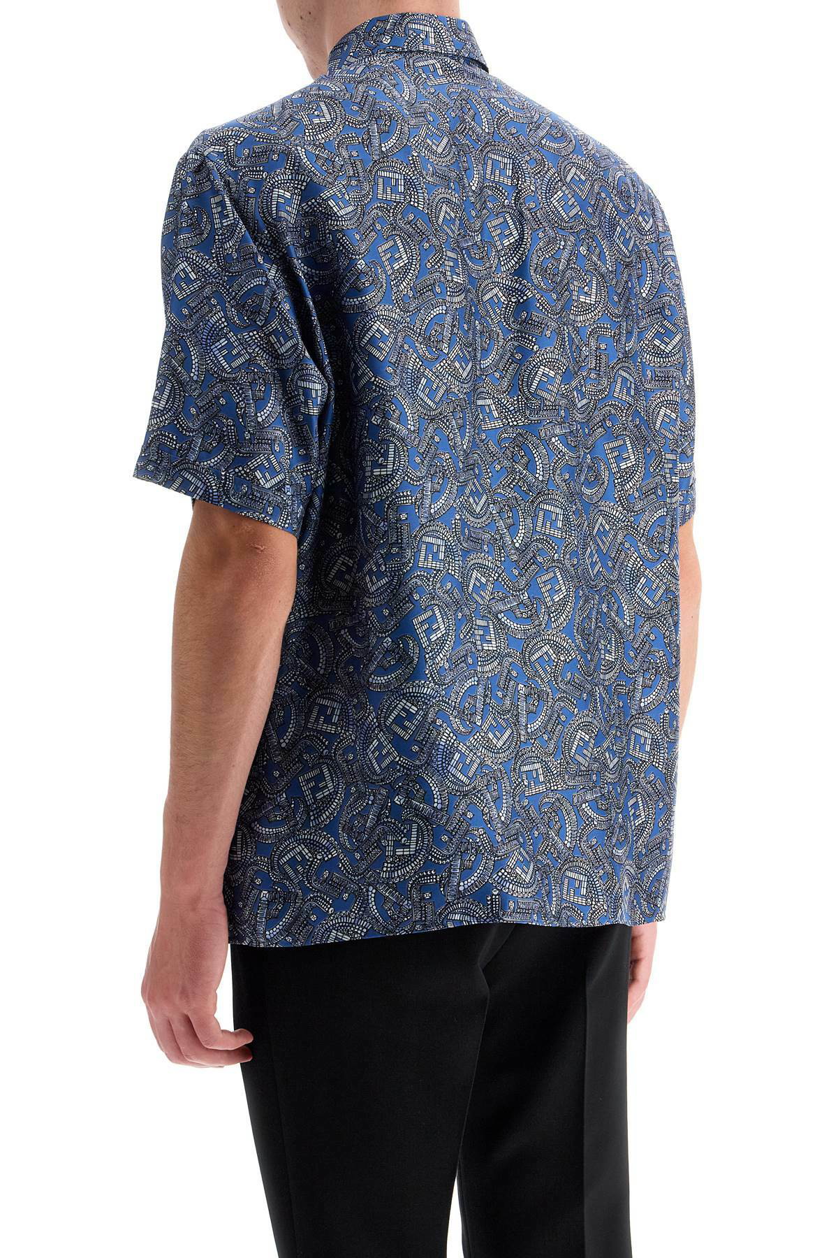 FENDI Fendi Block-print Silk Shirt | Purple | FARFETCH
