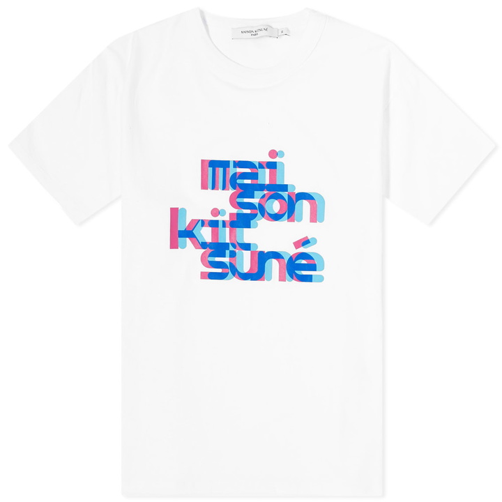 Photo: Maison Kitsuné Neon Offset Typo Classic Tee