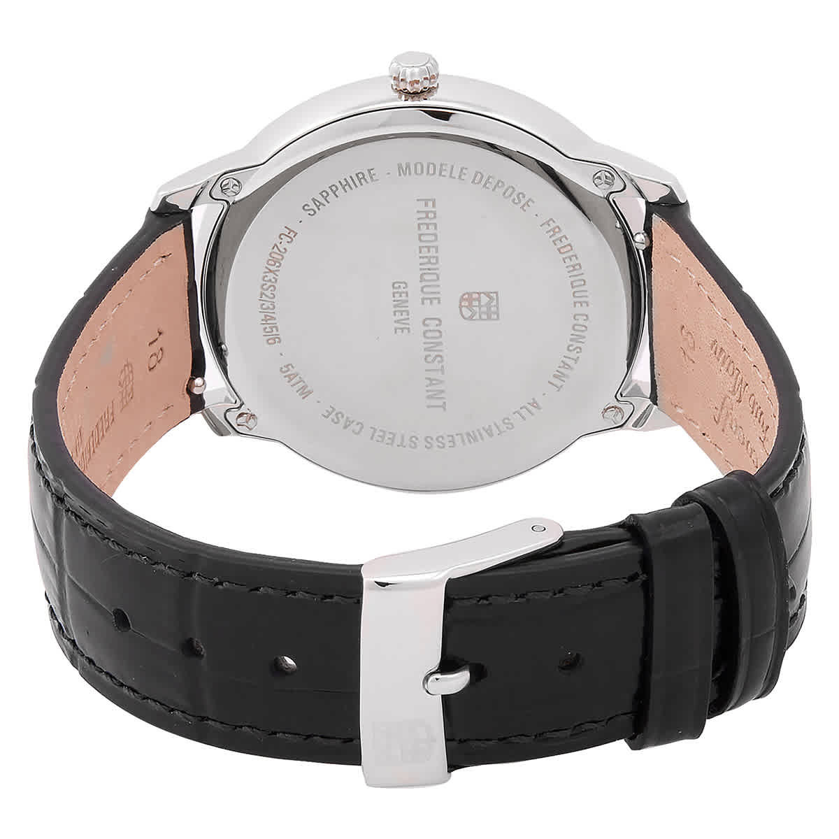 Frederique Constant Classics Moneta Moonphase Quartz Black Dial Watch FC-206B3S6