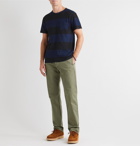 RRL - Striped Mélange Cotton-Jersey T-Shirt - Blue