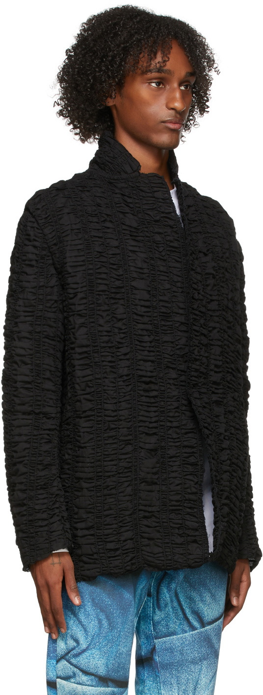 Bianca Saunders Black Zig Light Jacket Bianca Saunders