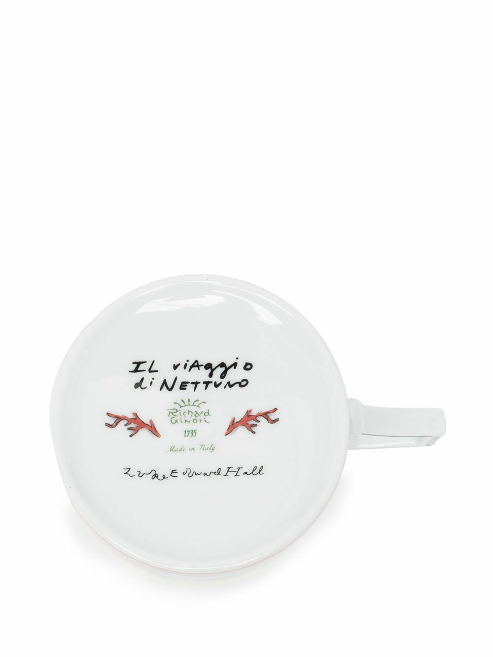 GINORI 1735 X Luke Edward Hall Pink Il Viaggio Di Nettuno Porcelain Mug
