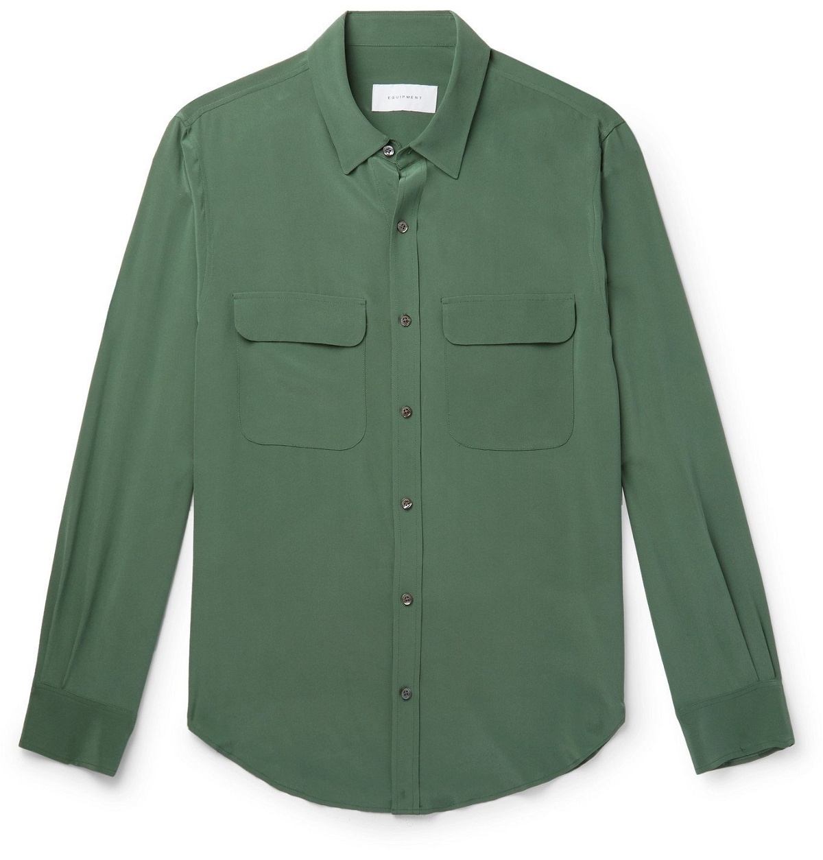 Photo: EQUIPMENT - The Original Slim-Fit Silk Shirt - Green