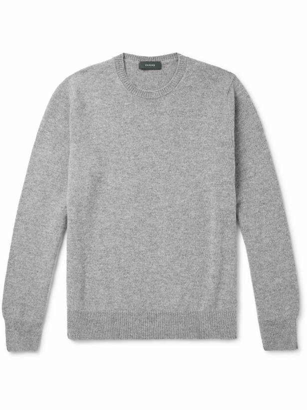 Photo: Incotex - Zanone Slim-Fit Wool Sweater - Gray
