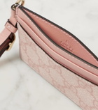 Gucci GG Canvas leather trimmed cardholder