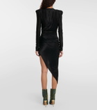 Alexandre Vauthier Asymmetric draped jersey minidress