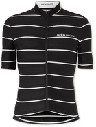 Café du Cycliste - Francine Striped Mesh-Panelled Cycling Jersey - Black