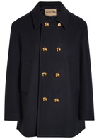 Valentino Garavani Double-breasted Wool Peacoat Navy