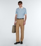 Gucci - Geometric G cotton-blend piqué polo shirt