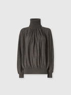 Missoni - High-neck sweater in zig zag cashmere, Women, Brown