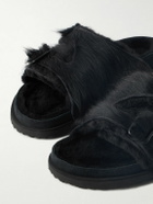 BIRKENSTOCK 1774 - Zürich Shearling-Lined Calf Hair Sandals - Black