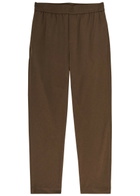 Raith Geneva Textured Tapered-leg Jersey Trousers Brown