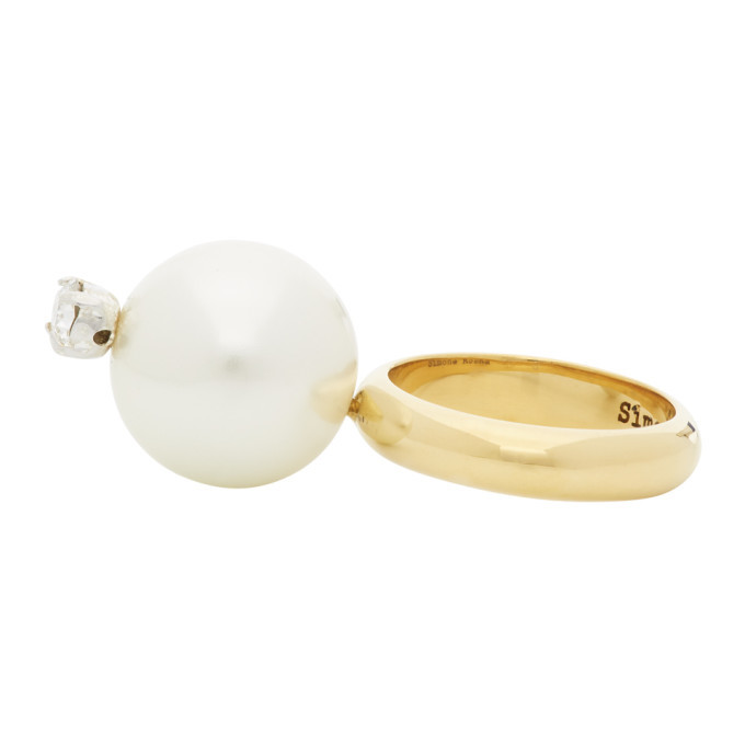 Simone Rocha Gold Pearl Ring Simone Rocha