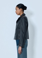 MM6 Maison Margiela Leather Button-Front Jacket