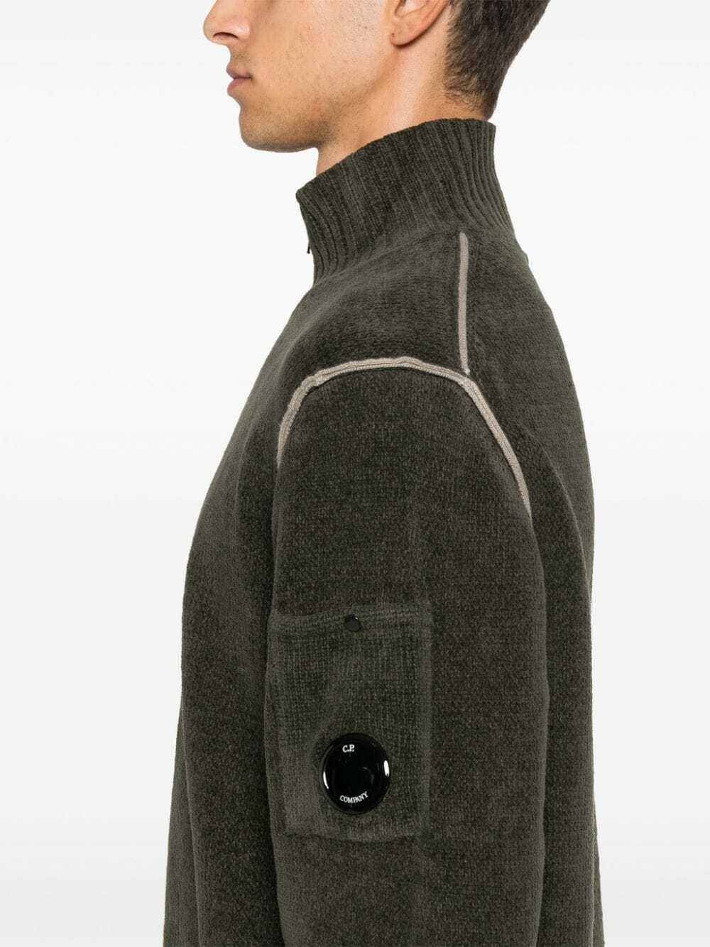C.P. COMPANY - Cotton Adn Chenille Double-faced Cardigan C.P. Company
