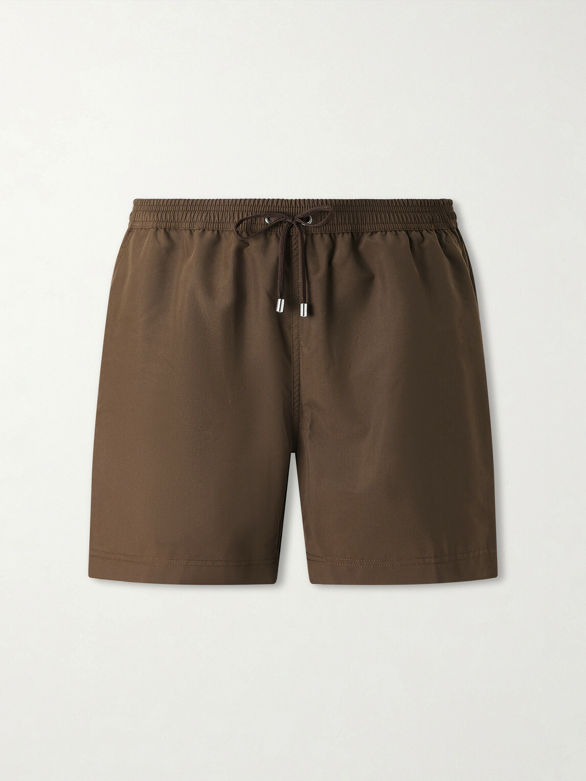 Sunspel - Drawstring Straight-Leg Swim Shorts - Brown