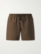 Sunspel - Drawstring Straight-Leg Swim Shorts - Brown