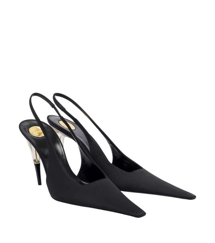 Photo: Saint Laurent Goya satin slingback pumps