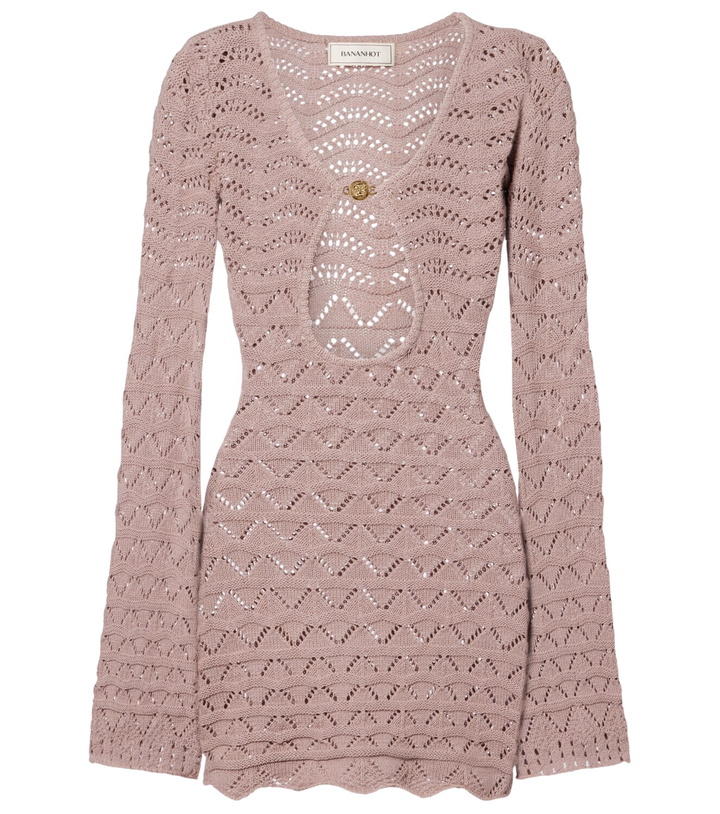 Photo: Bananhot Rey knitted cotton-blend minidress