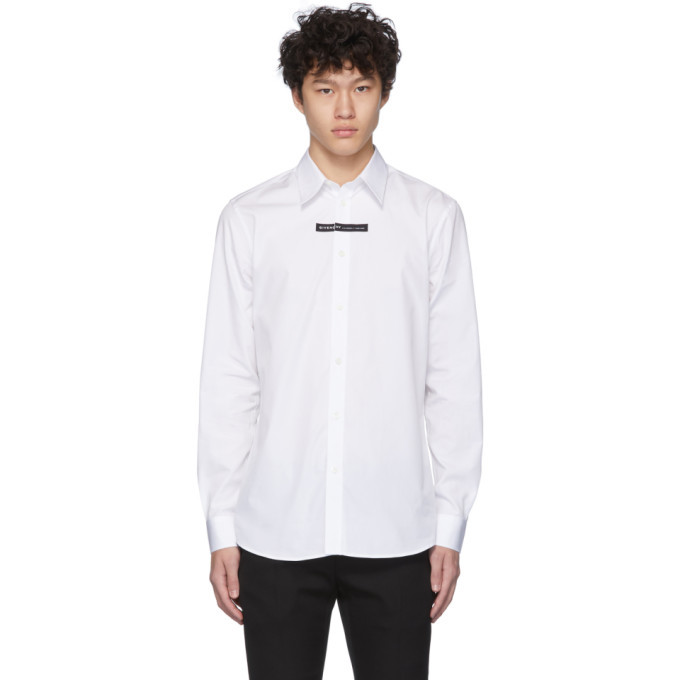 Givenchy White Logo Tape Shirt Givenchy