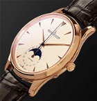 Jaeger-LeCoultre - Master Ultra Thin Moon Automatic 39mm 18-Karat Rose Gold and Alligator Watch - Brown