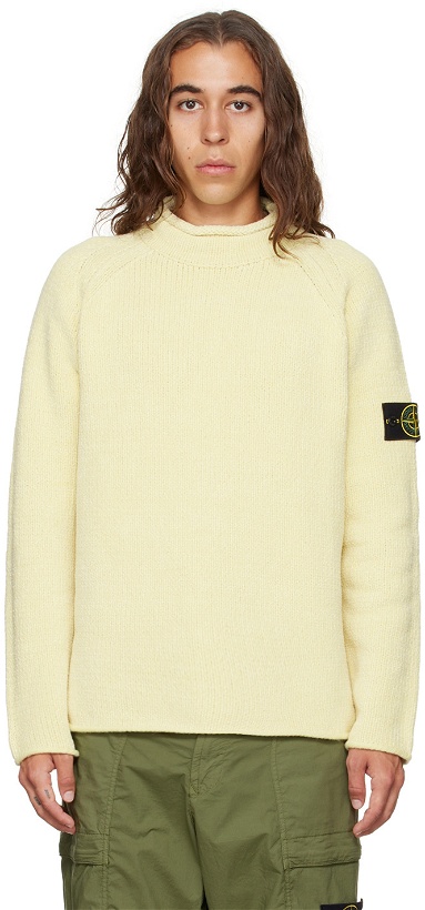 Photo: Stone Island Yellow Chenille Sweater