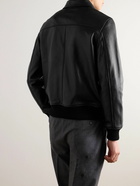 Officine Générale - Gianni Leather Bomber Jacket - Black