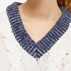 Daniëlle Cathari Women's x Woolrich Oversized Cable Knit in White/Blue