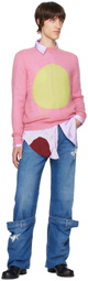 Edward Cuming Pink Open Heart Sweater
