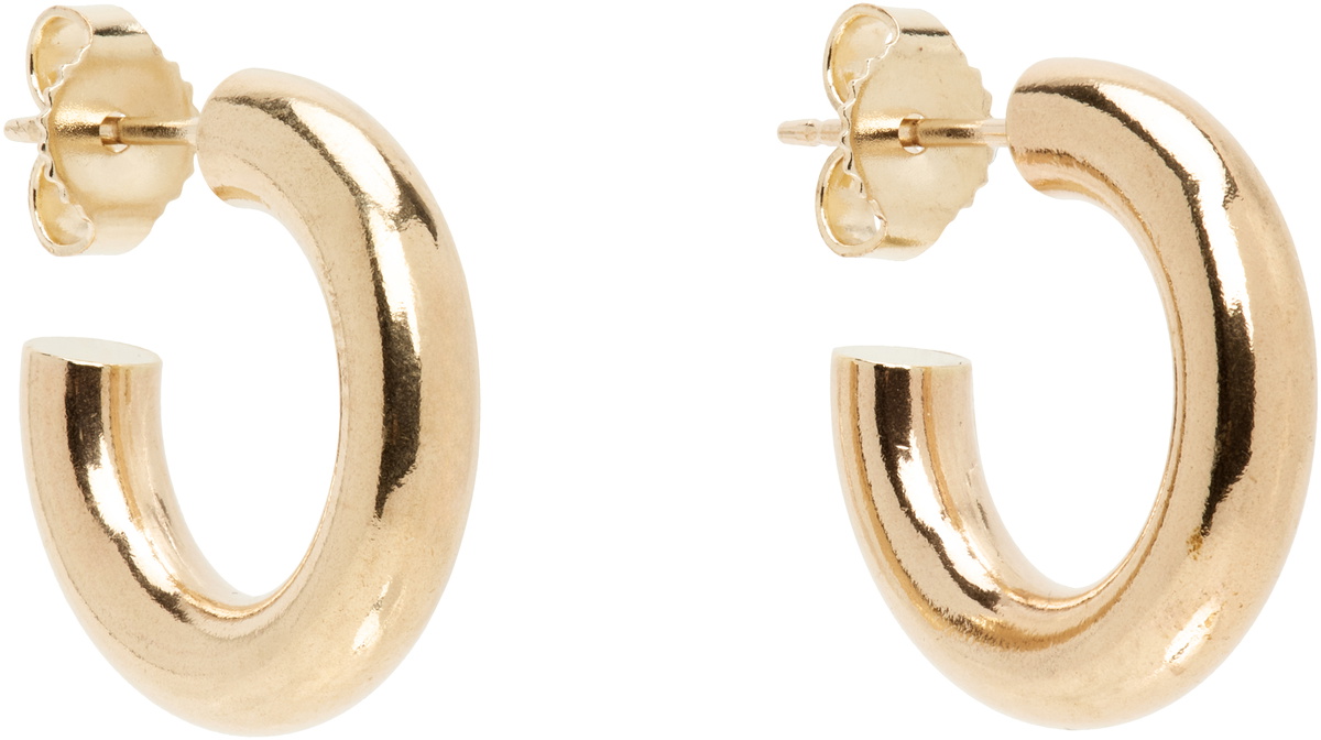 Laura Lombardi Gold Mini Curve Earrings