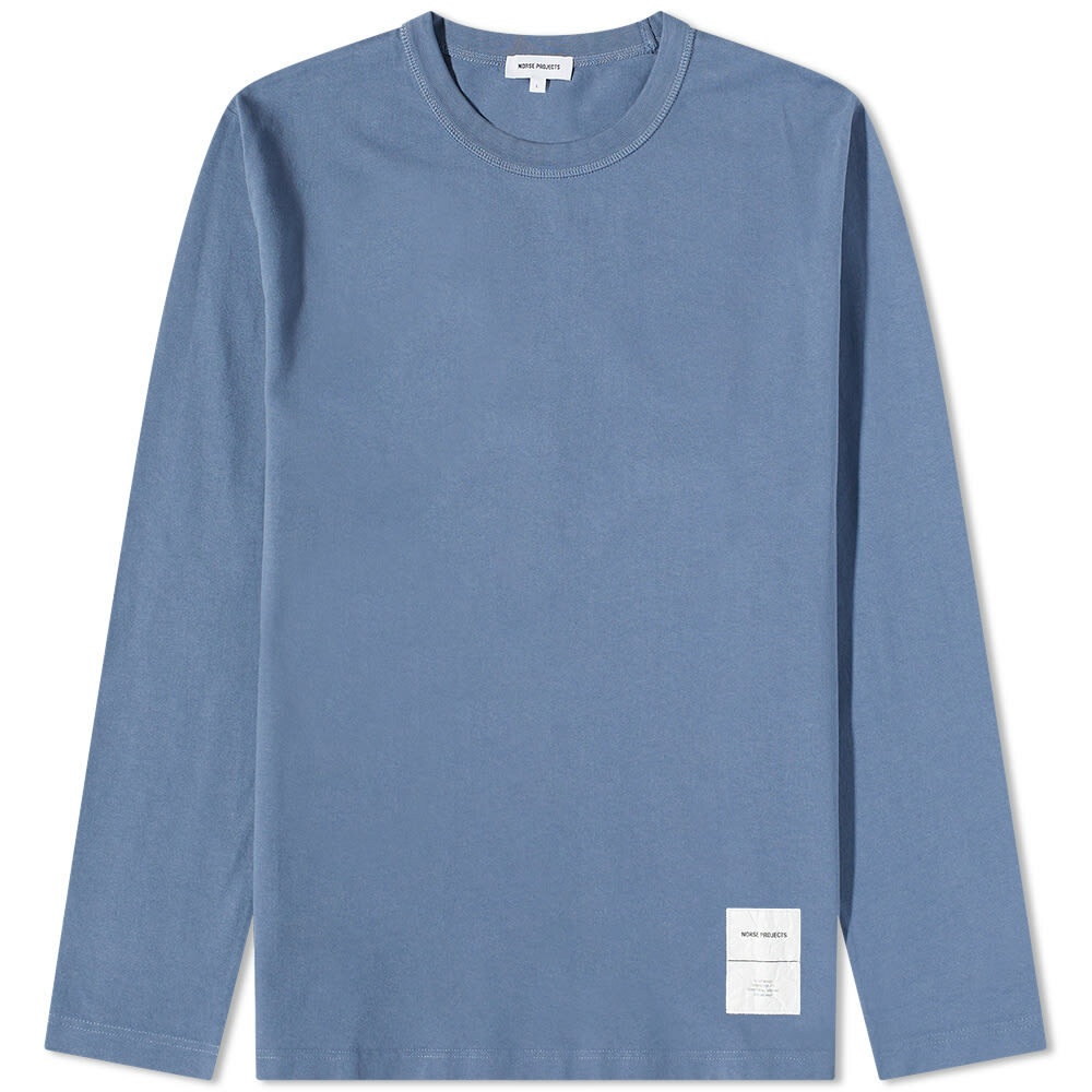 Norse Projects Men's Long Sleeve Holger Tab Series T-Shirt in Scoria ...