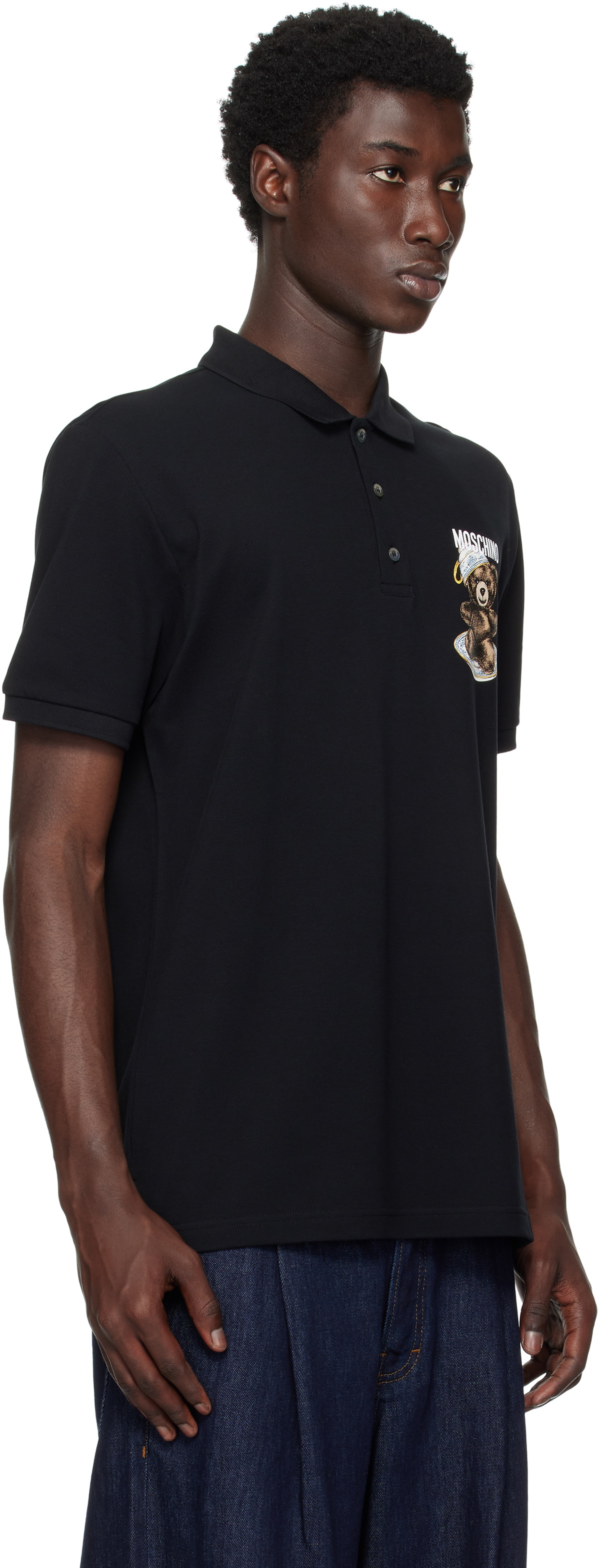 Moschino Black 'Moschino Teddy Bear' Polo