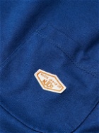 Nudie Jeans - Leffe Logo-Appliquéd Cotton-Jersey T-Shirt - Blue