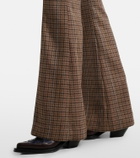 Gabriela Hearst Rhein checked wool and cashmere flared pants