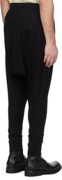 Julius Black Drop-Crotch Runner Sweatpants