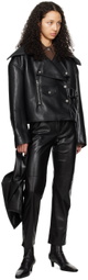 Nanushka Black Jen Large Alt-Leather Clutch