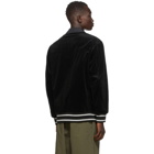 Comme des Garcons Homme Black Corduroy Varsity Jacket