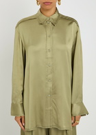 Day Birger ET Mikkelsen Strong Open-back Satin Shirt Khaki