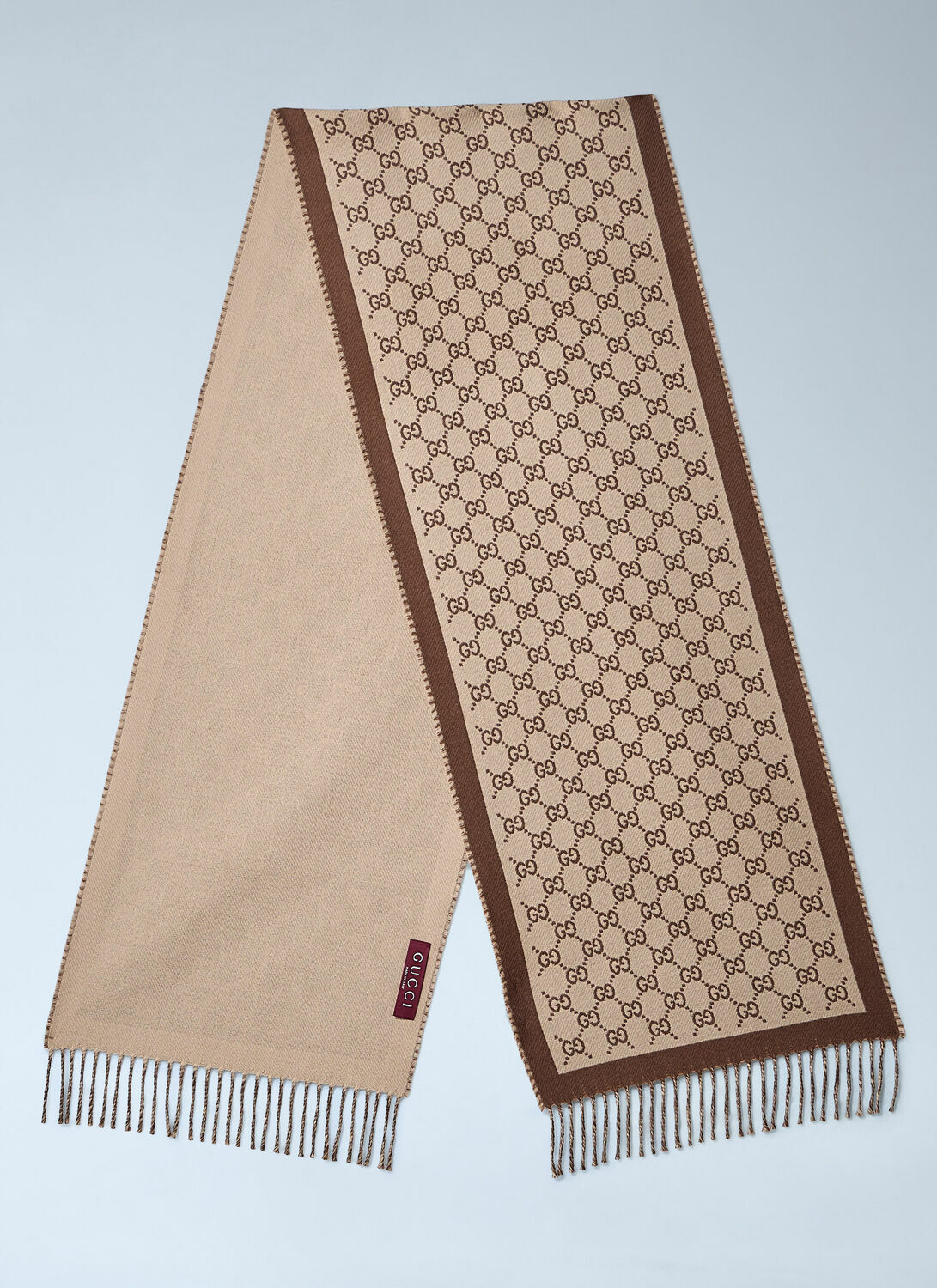 Gucci Logo Motf Wool Scarf