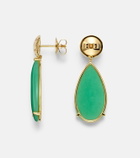 Octavia Elizabeth Imogen 18kt gold drop earrings with chrysoprase and diamonds