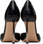 TOM FORD Black Semi Shiny Printed Python Spire D'Orsay Heels