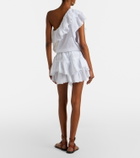 Marant Etoile Lalia embroidered ruffled minidress